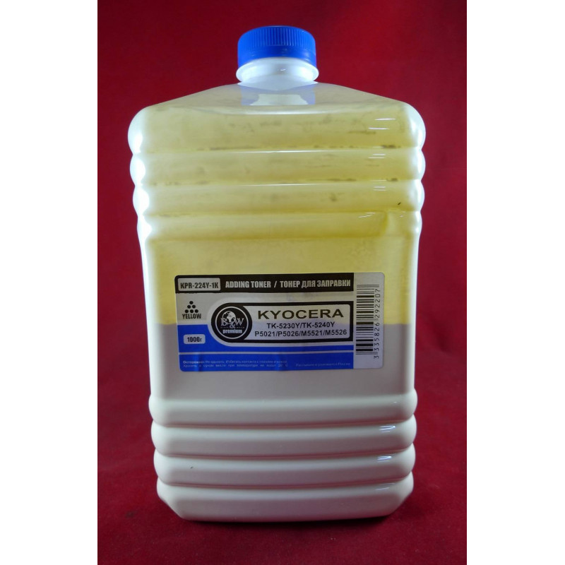 Тонер для Kyocera TK-5220/5230/5240/5140/5150/5160/5270/5280/5290/8115/895/590/580 Yellow (фл. 1кг) B&W Premium