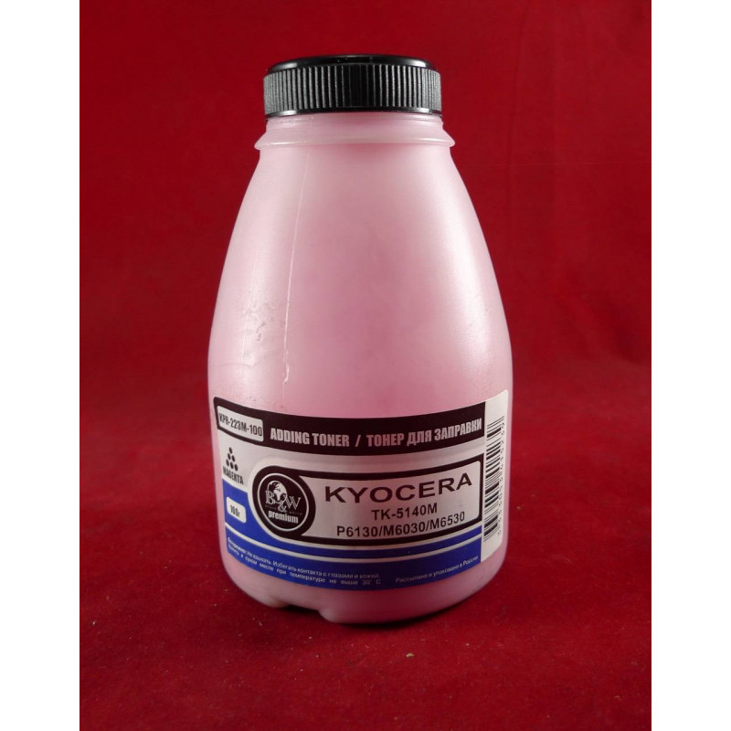 Тонер для Kyocera TK-5140M, P6130/M6030/M6530 Magenta (фл. 100г) 5K B&W Premium