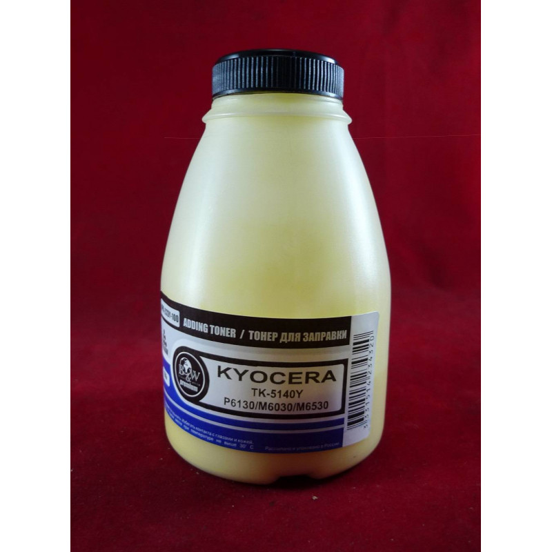 Тонер для Kyocera TK-5140Y, P6130/M6030/M6530 Yellow (фл. 100г) 5K B&W Premium