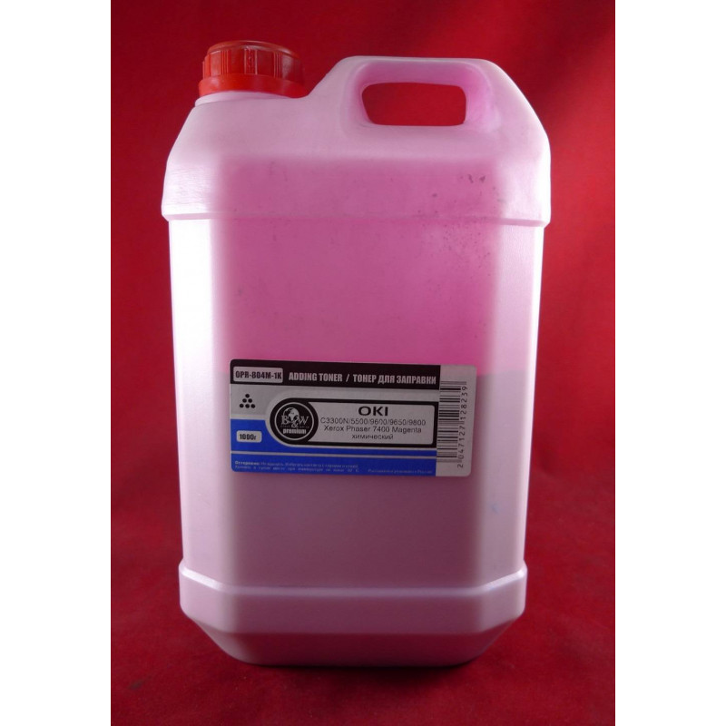 Тонер OKI C301/321/810/830/8600/8800/5800/5750/C3300/5500/9600/9650 Magenta (кан. 1кг) B&W Premium фас.Россия