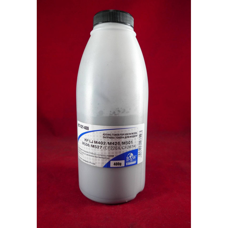 Тонер для картриджей CF226X/CF259X/CF287A (фл. 400г) B&W Standart фас.Россия