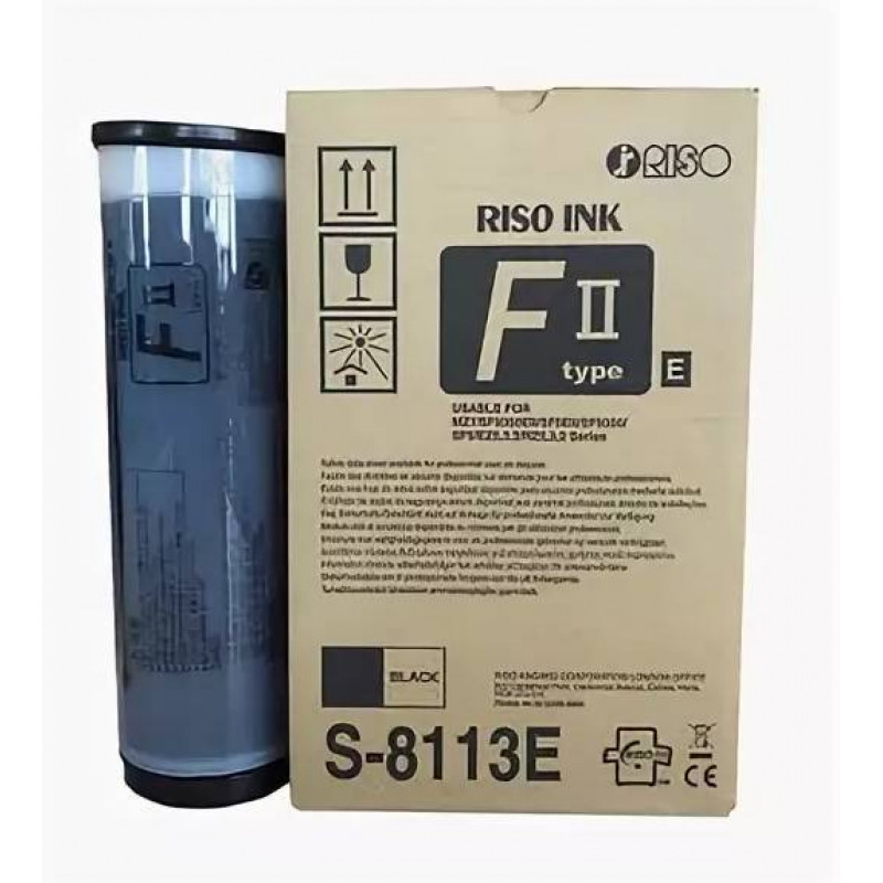 Краска RISO RZ/EZ/F  Черная FII (1000мл) (o) ( ПРОДАВАТЬ КРАТНО ДВУМ ШТУКАМ!!!)