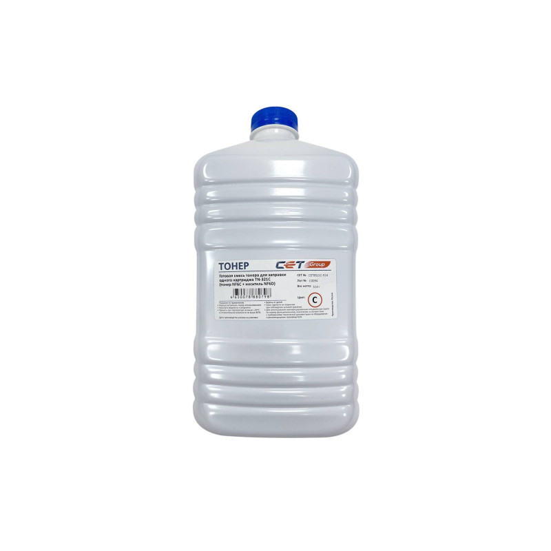 Тонер NF6C + носитель NF6D для KONICA MINOLTA Bizhub C224/284/364 Cyan, 514г/бут (TN-321C/TN321C) CET