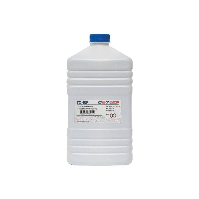 Тонер для KONICA MINOLTA Bizhub 224e/C224/284/364 Black (NF7K) 500г/бут (TN-321K/322/711K/712K) CET