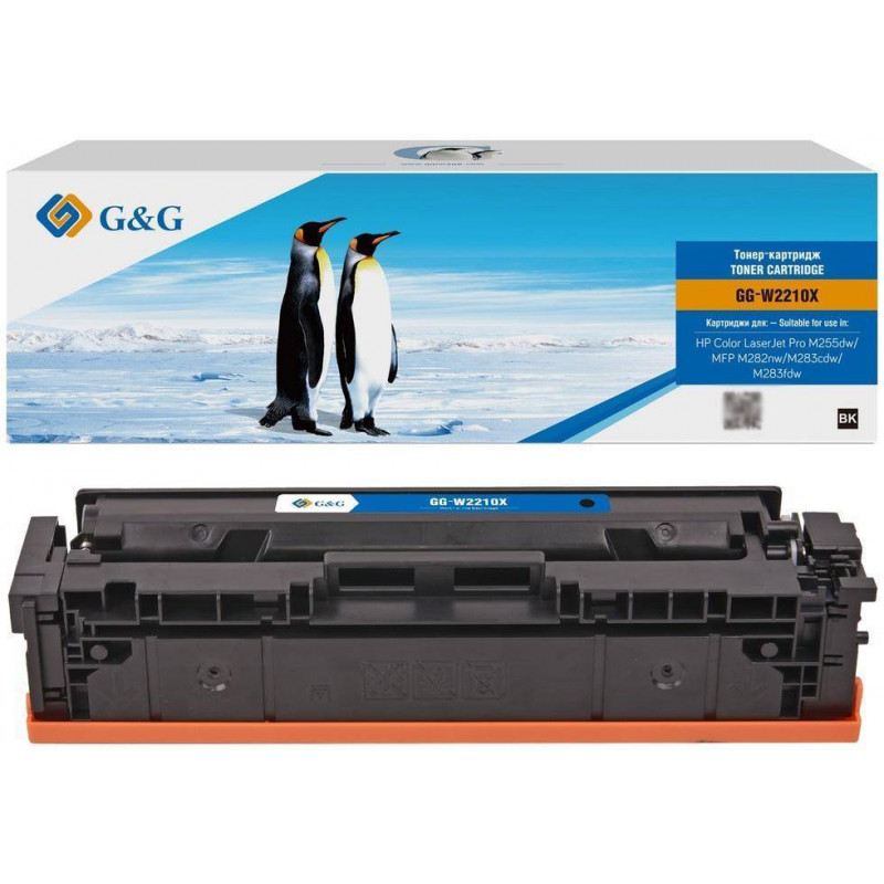 Картридж G&G, аналог HP W2210X/207X черный 3,15k с чипом