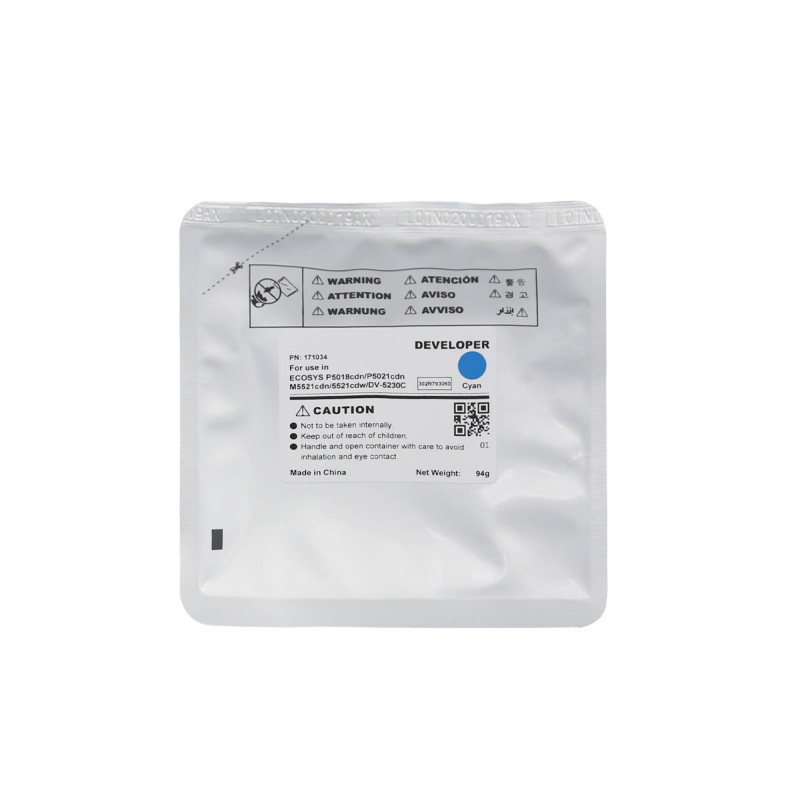 Девелопер для KYOCERA ECOSYS M5521cdn/P5021cdn/M5526cdw Cyan, 94г, 100000 стр. (DV-5230C/302R793060) CET