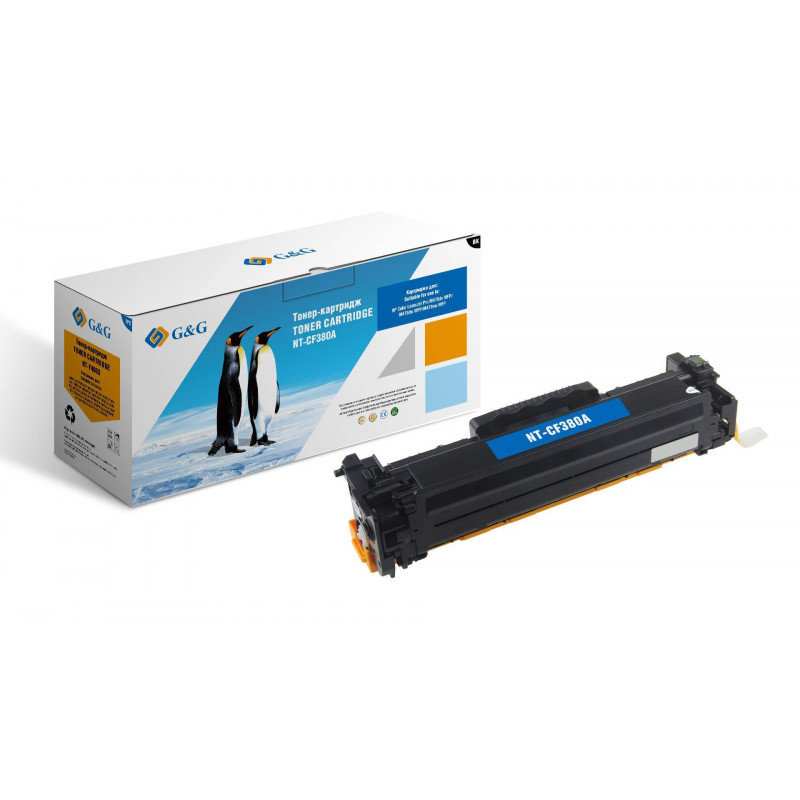 Картридж G&G, аналог HP CF380A/312A черный 2.4k с чипом