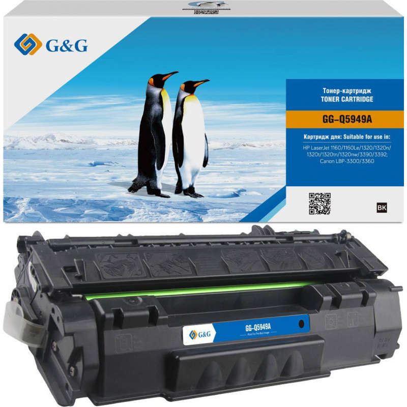 Картридж G&G, аналог HP Q5949A Canon CRG308/CRG708/CRG508 2.5k с чипом