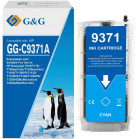 Картридж струйный G&G, аналог HP C9371A/№72 голубой 130ml с чипом