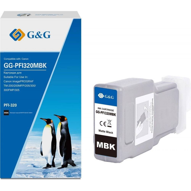 Картридж струйный G&G, аналог Canon 2889C001 матовый черный 300ml