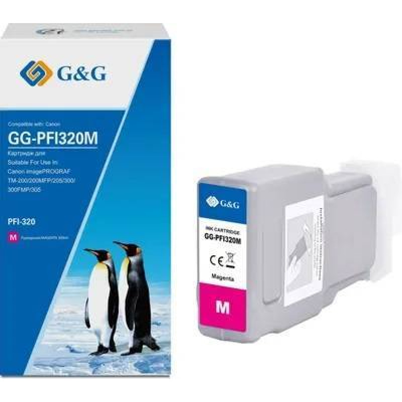Картридж струйный G&G, аналог Canon 2892C001 пурпурный 300ml