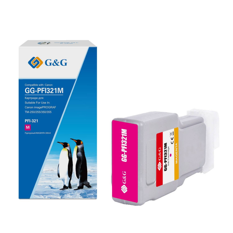 Картридж струйный G&G, аналог Canon 6269C001 пурпурный 300ml