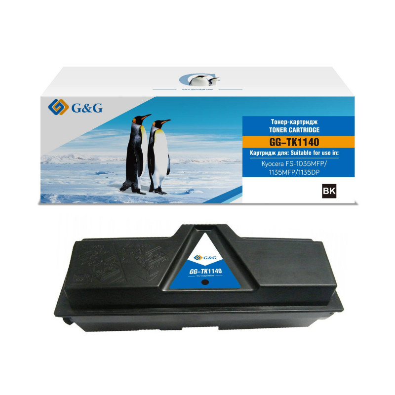 Тонер-картридж G&G, аналог Kyocera TK-1140 7.2k с чипом