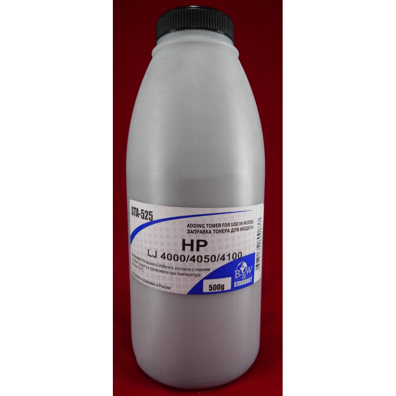 Тонер для картриджей C4127X,C8061X,EP-52 (фл. 500г) B&W Standart фас.Россия