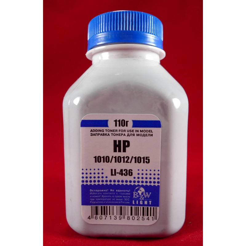 Тонер для картриджей Q2612A/Q2612X, FX-9/FX-10, CRG-703/706 (фл. 100г) B&W Light фас.Россия