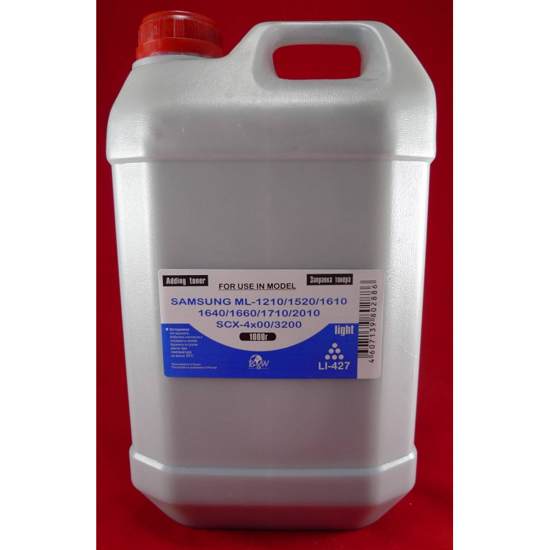Тонер SAMSUNG ML-1210/1520/1610/40/60/1710/2010/216x/SCX-4x00/3x00 (кан. 1кг) B&W Light фас.Россия