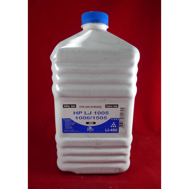 Тонер для картриджей CB435A/CE285A/CE278A/CF283A, CRG-712/725/737/728 (фл. 1кг) B&W Light фас.Россия