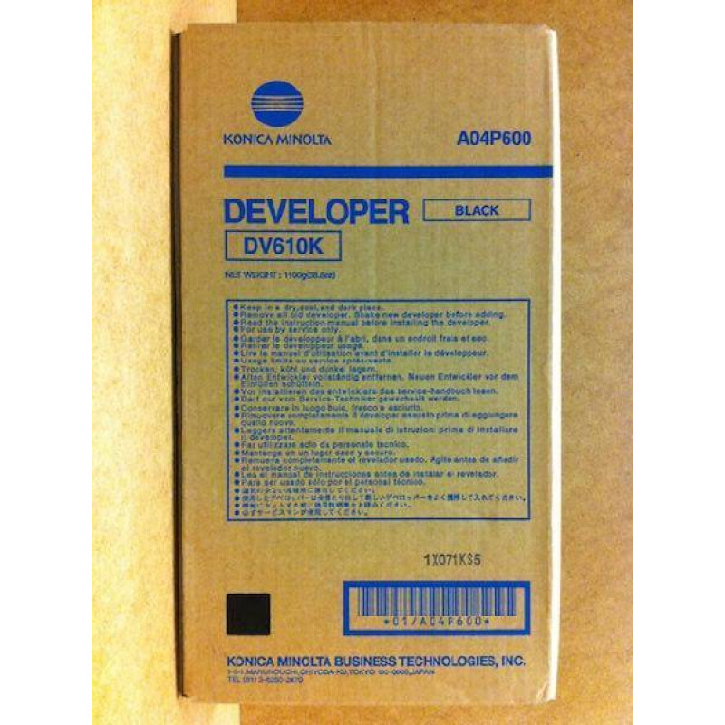 Девелопер Konica-Minolta bizhub Pro C5500/C5501/C6500/C6501/C65hc/ PRESS C6000/C7000/C70hc черный DV-610K A04P600