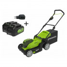 Газонокосилка аккумуляторная Greenworks G24X2LM41, 24В (2 АКБ 4 Ач и ЗУ)