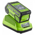 Триммер аккумуляторный Greenworks GD40BCBK4 б/щ  (АКБ 4 Ач и ЗУ)