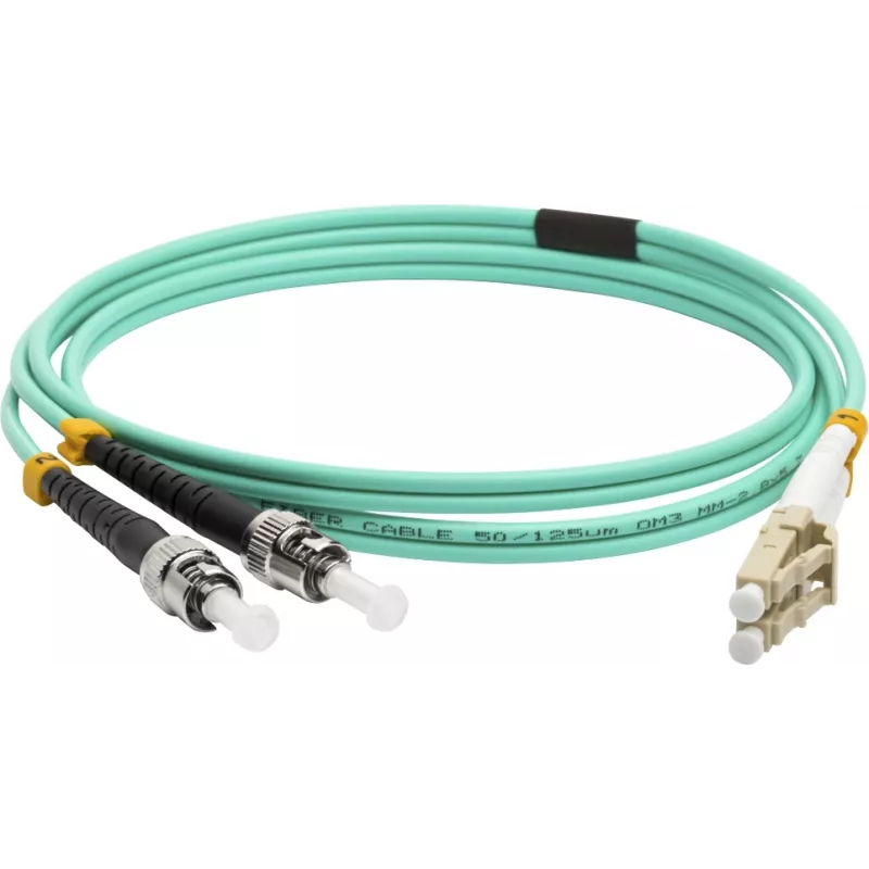 Патч-корд Lanmaster LAN-2LC-2ST/OM3-1.0 2x9/125 OS1/OS2 LC дуплекс-ST дуплекс 1м LSZH