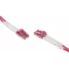 Патч-корд Lanmaster LAN-2LC-2LC/OM4H-1.0 2x50/125 OM4 LC дуплекс-LC дуплекс 1м LSZH розовый