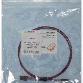 Патч-корд Lanmaster LAN-2LC-2LC/OM4H-1.0 2x50/125 OM4 LC дуплекс-LC дуплекс 1м LSZH розовый