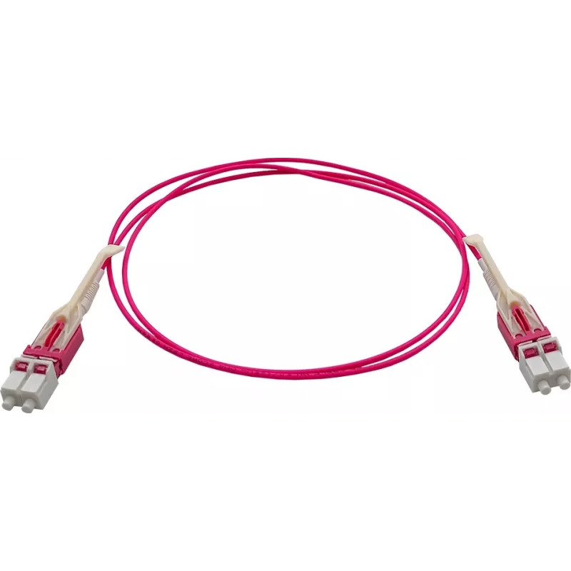 Патч-корд Lanmaster LAN-2LC-2LC/OM4H-3.0 2x50/125 OM4 LC дуплекс-LC дуплекс 3м LSZH розовый