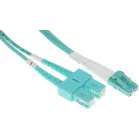Патч-корд Lanmaster LAN-2LC-2SC/OM3-1.0 2x50/125 OM3 LC дуплекс-SC дуплекс 1м LSZH