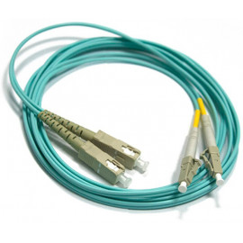 Патч-корд Lanmaster LAN-2LC-2SC/OM3-1.0 2x9/125 OS1/OS2 LC дуплекс-SC дуплекс 1м LSZH
