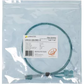 Патч-корд Lanmaster LAN-2LC-2SC/OM3-1.0 2x50/125 OM3 LC дуплекс-SC дуплекс 1м LSZH