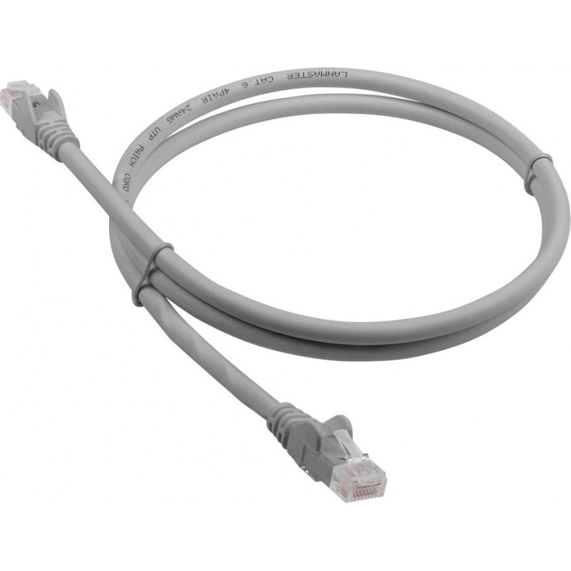 Патч-корд Lanmaster LAN-PC45/U6-5.0-GY UTP RJ-45 вил.-вилка RJ-45 кат.6 5м серый LSZH