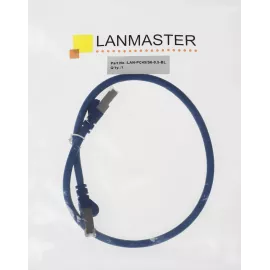 Патч-корд Lanmaster LAN-PC45/S6-0.5-BL FTP RJ-45 вил.-вилка RJ-45 кат.6 0.5м синий LSZH (уп.:1шт)