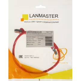 Патч-корд Lanmaster LAN-PC45/S6-0.5-OR FTP RJ-45 вил.-вилка RJ-45 кат.6 0.5м оранжевый LSZH (уп.:1шт)