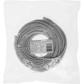 Патч-корд Lanmaster TWT-45-45-30-GY UTP RJ-45 вил.-вилка RJ-45 кат.5E 30м серый ПВХ