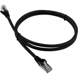 Патч-корд Lanmaster LAN-PC45/S6-1.0-BK FTP вилка RJ-45-вилка RJ-45 кат.6 1м чёрный LSZH (уп.:1шт)
