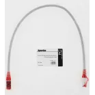 Патч-корд Hyperline PC-LPM-STP-RJ45-RJ45-C5E-0.5M-LSZH-GY FTP RJ-45 вил.-вилка RJ-45 кат.5E 0.5м серый LSZH 26AWG