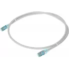 Патч-корд Hyperline PC-LPM-STP-RJ45-RJ45-C6-1M-LSZH-GY U/FTP RJ-45 вил.-вилка RJ-45 кат.6 1м серый LSZH 26AWG