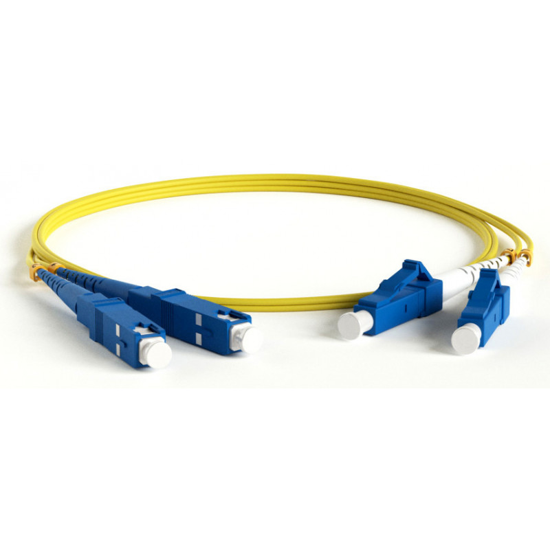 Патч-корд Hyperline FC-D2-9-LC/UR-SC/UR-H-2M-LSZH-YL 2x9/125 OS1/OS2 LC дуплекс-SC дуплекс 2м LSZH желтый