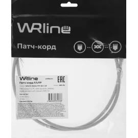 Патч-корд WRline WR-PC-RJ45-FTP-5E-1-GY FTP RJ-45 вил.-вилка RJ-45 кат.5E 1м серый LSZH