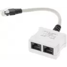 Адаптер Hyperline (SPL-YT4-E2-E2) белый (упак.:1шт)