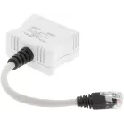 Адаптер Hyperline (SPL-YT4-E2-E2) белый (упак.:1шт)