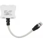 Адаптер Hyperline (SPL-YT4-E2-E2) белый (упак.:1шт)