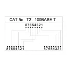 Адаптер Hyperline (SPL-YT4-E2-E2) белый (упак.:1шт)