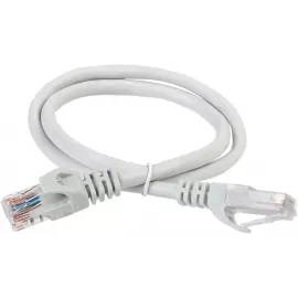 Патч-корд ITK PC01-C5EUL-05M U/UTP RJ-45 вил.-вилка RJ-45 кат.5E 0.5м серый LSZH