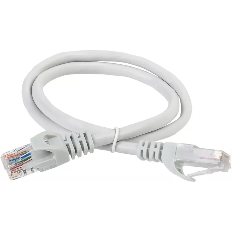 Патч-корд ITK PC01-C5EUL-05M U/UTP RJ-45 вил.-вилка RJ-45 кат.5E 0.5м серый LSZH