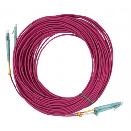 Патч-корд Hyperline FC-D2-504-LC/PR-LC/PR-H-10M-LSZH-MG 2x50/125 OM4 LC дуплекс-LC дуплекс 10м LSZH фиолетовый