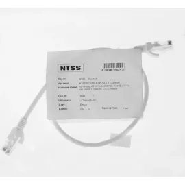 Патч-корд NTSS NTSS-PC-UTP-RJ45-5e-0.5-LSZH-WT UTP RJ-45 вил.-вилка RJ-45 кат.5E 0.5м белый LSZH 26AWG