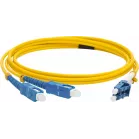 Патч-корд Lanmaster LAN-2LC-2SC/SU-5.0 1.2x9/125 OS2 LC дуплекс-SC дуплекс 5м LSZH желтый