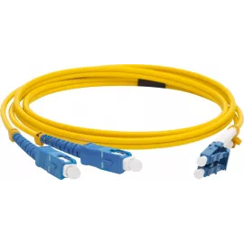 Патч-корд Lanmaster LAN-LC-SC/SU-2.0 1x9/125 OS2 LC-SC 2м LSZH желтый